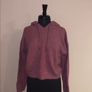 mauve fuzzy sweater